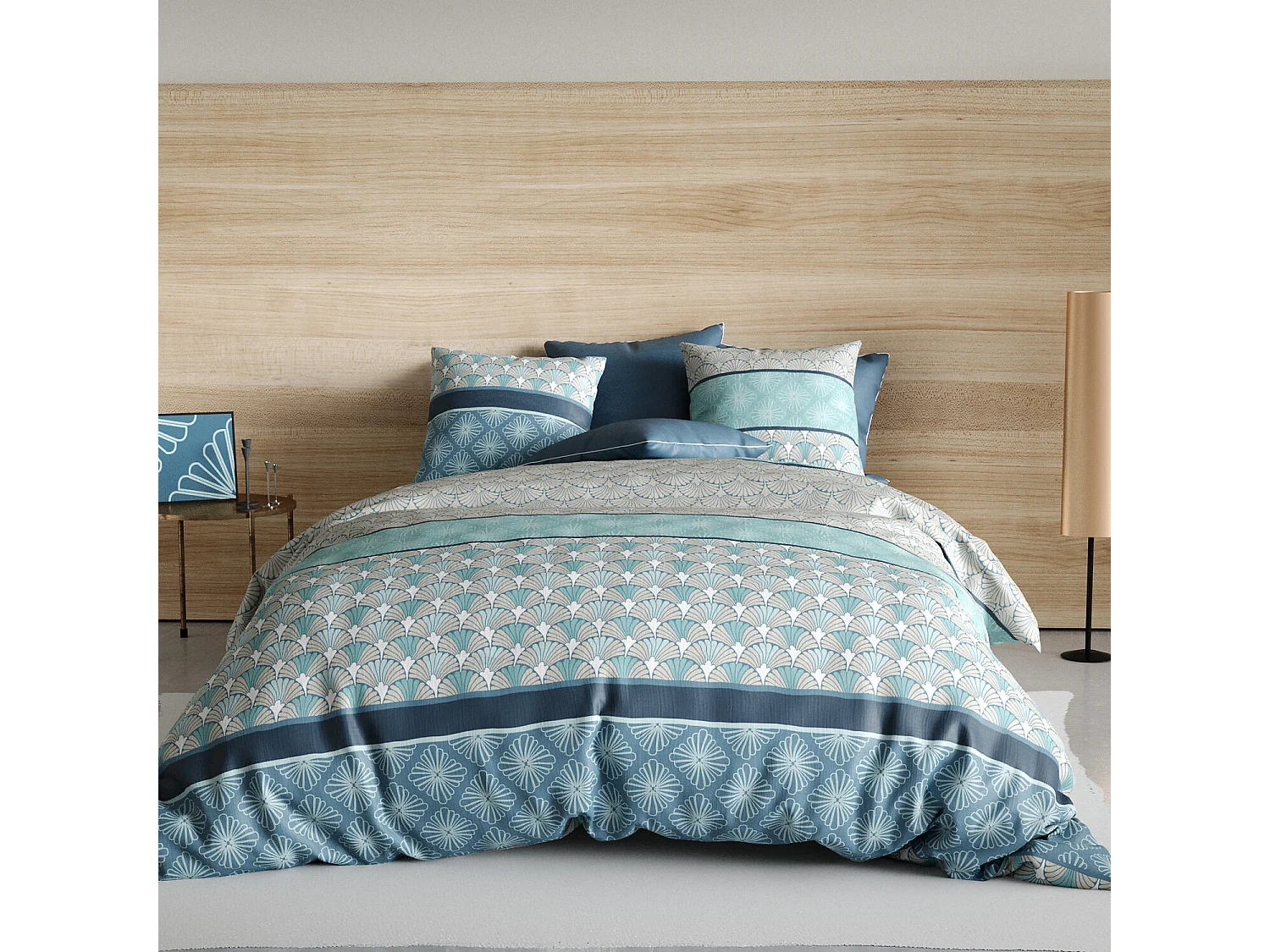 Parure housse de couette zircon coton imprimée