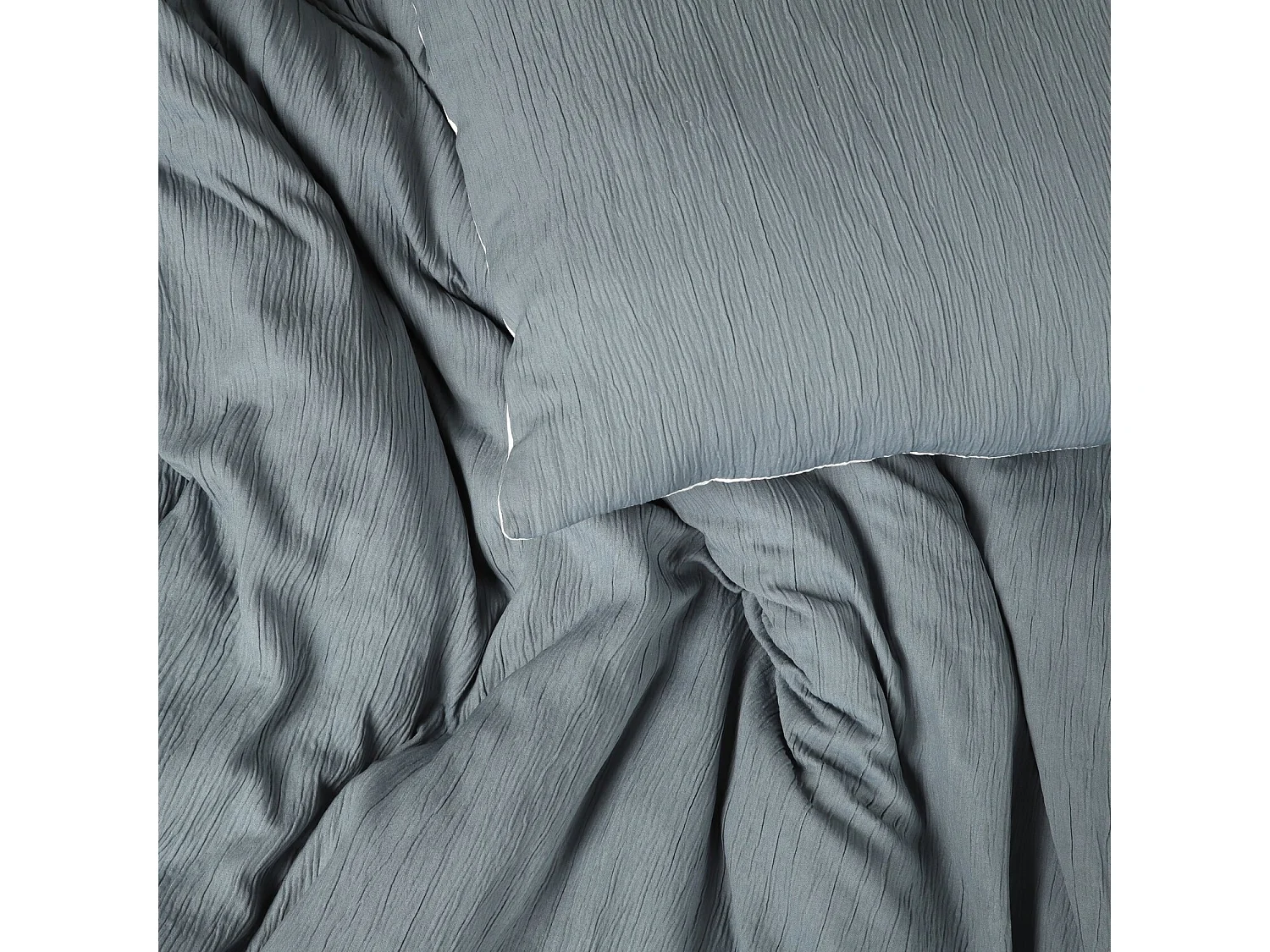 Parure Housse De Couette Gaze De Microfibre Bicolore