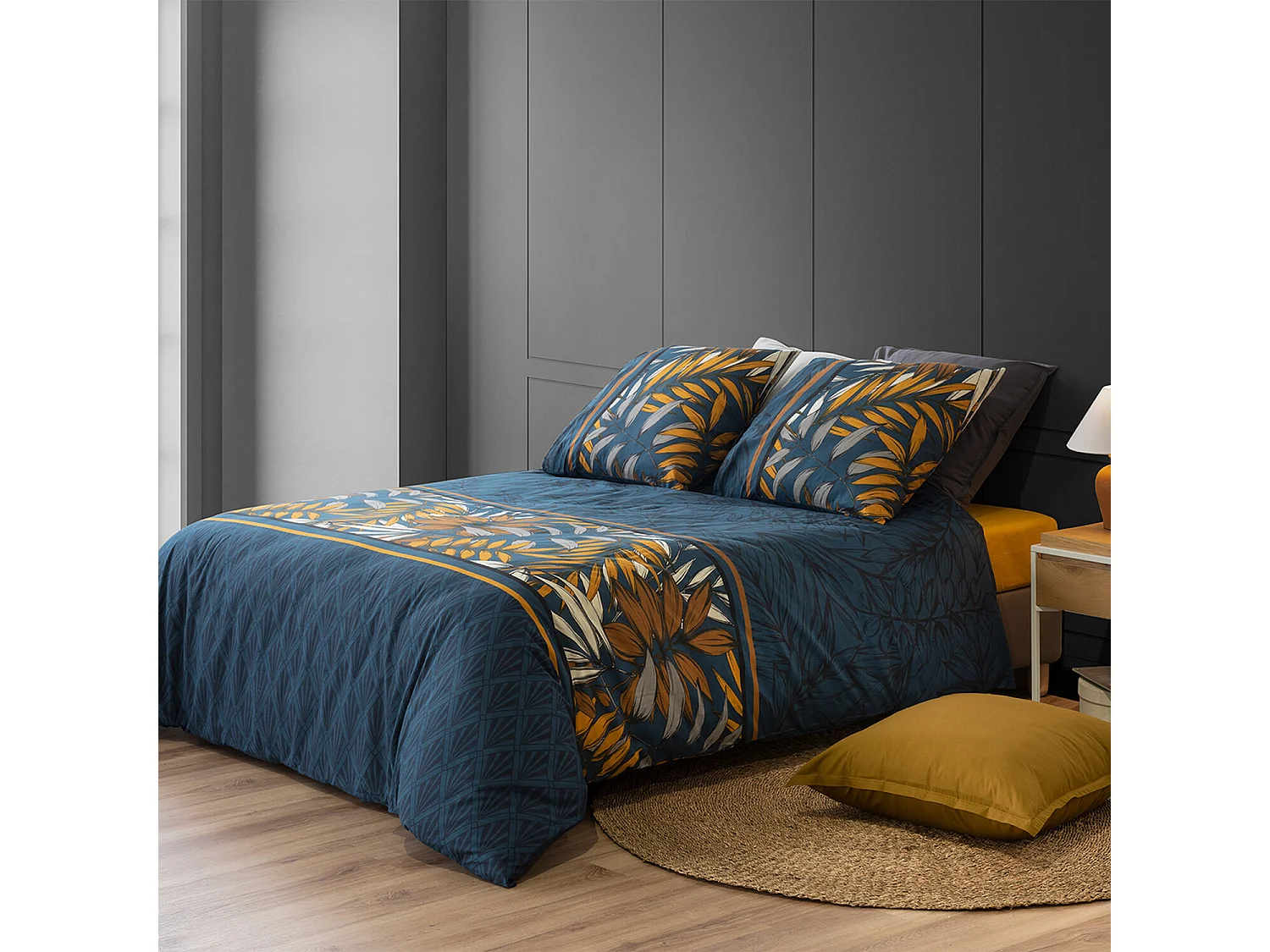 Parure Housse De Couette Salva 100% Coton Imprimée