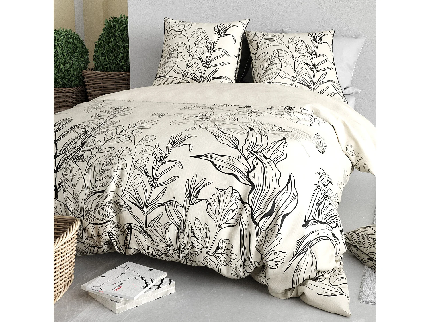 Parure housse de couette THAIS Coton Satin