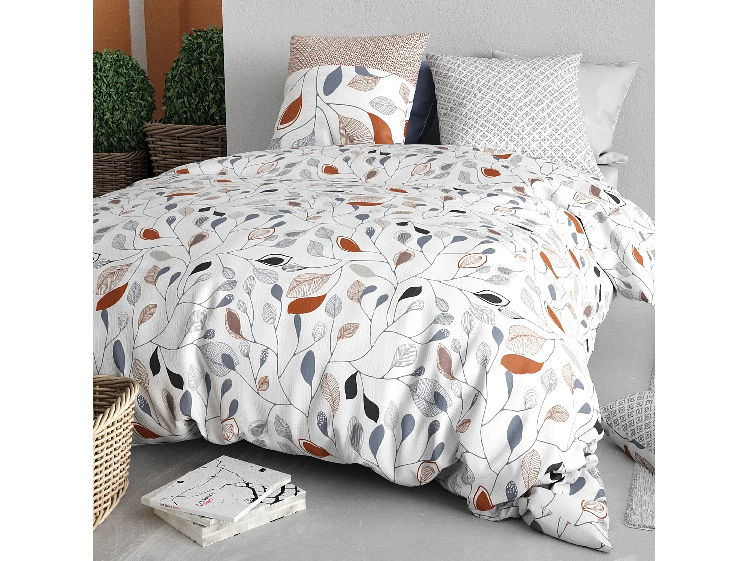 Parure housse de couette FLOLIA Coton 57 fils
