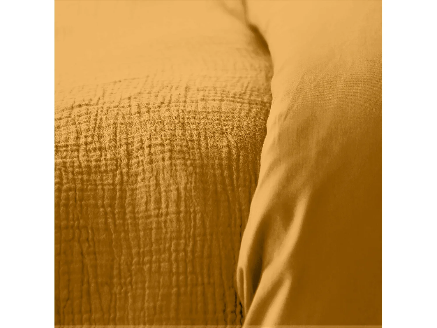 Parure housse de couette 100% gaze de coton miel