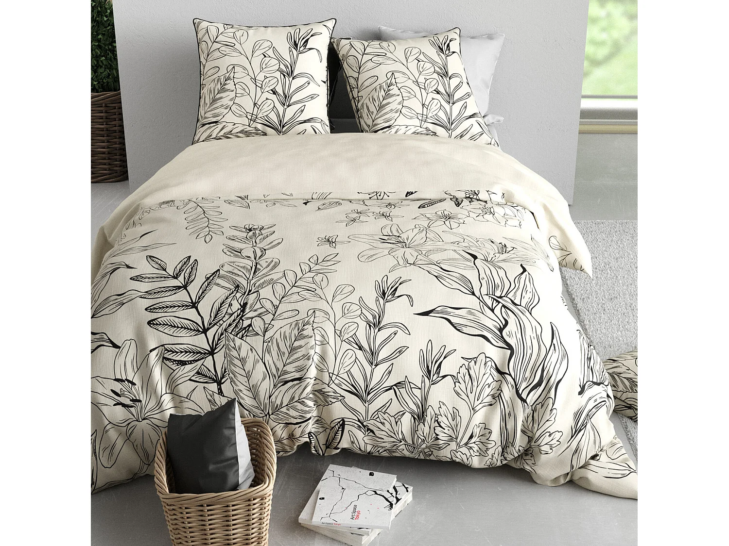 Parure housse de couette THAIS Coton Satin