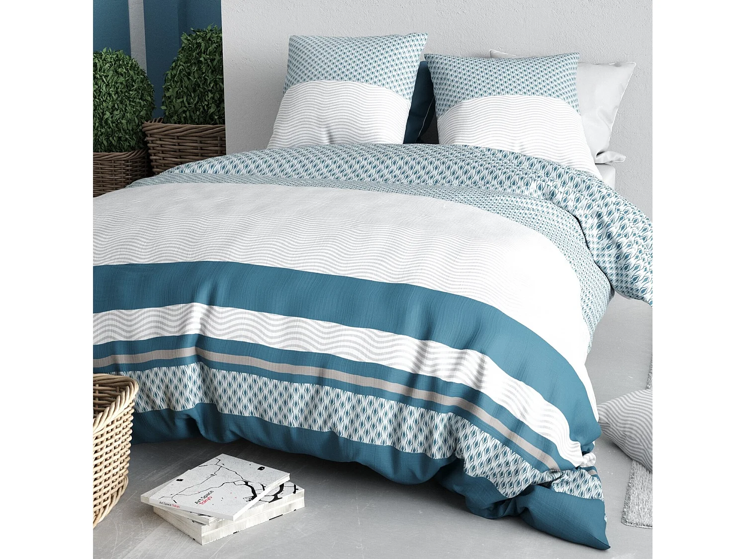 Parure housse de couette NOCTURNE Coton 57 fils