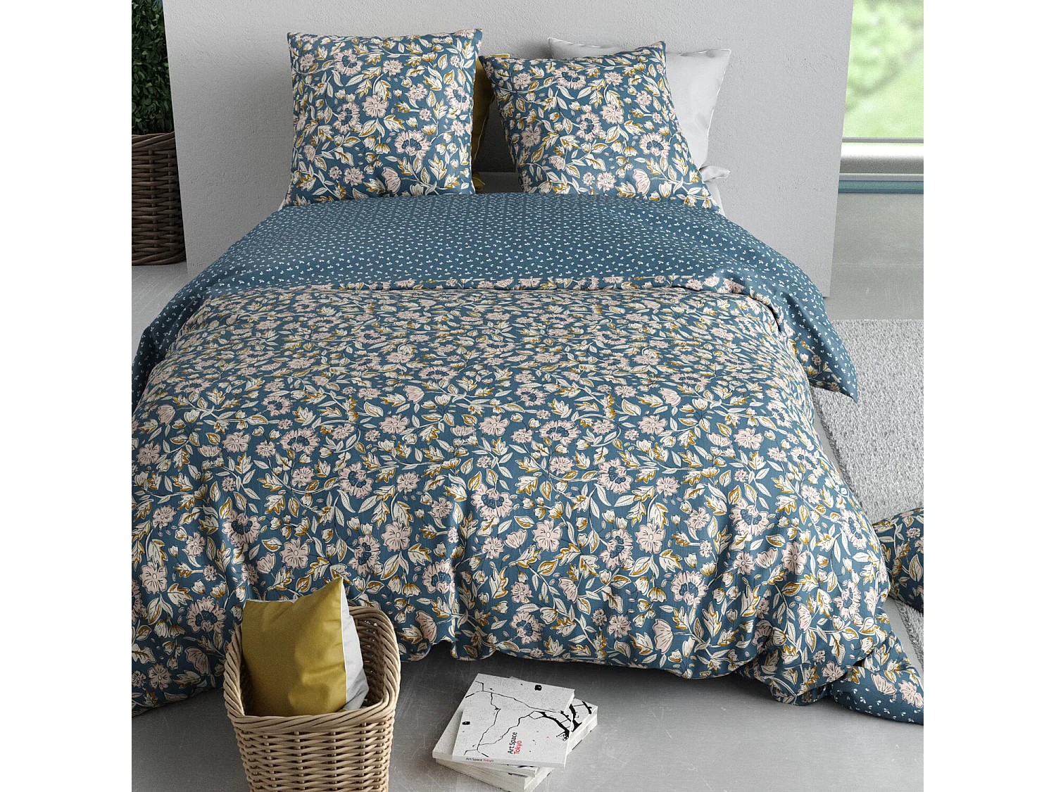 Parure Housse De Couette  Frida 100% Percale De Coton Imprimée