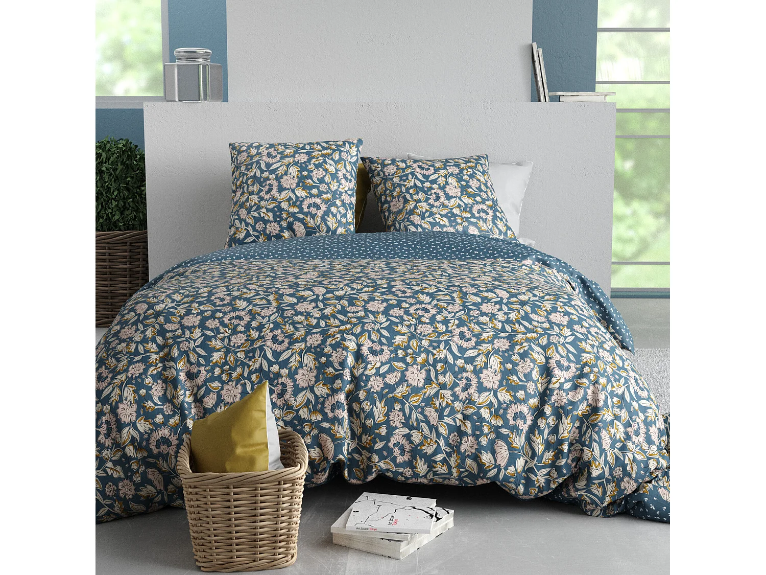 Parure Housse De Couette  Frida 100% Percale De Coton Imprimée