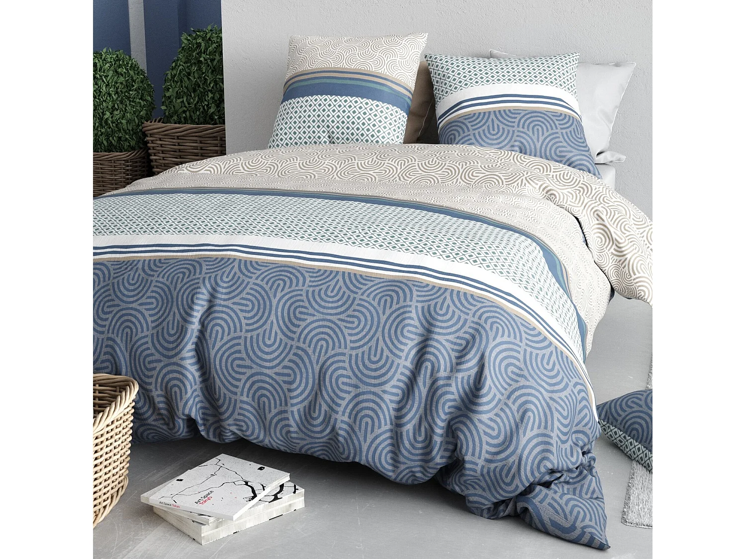 Parure housse de couette CANOPEE Coton 57 fils