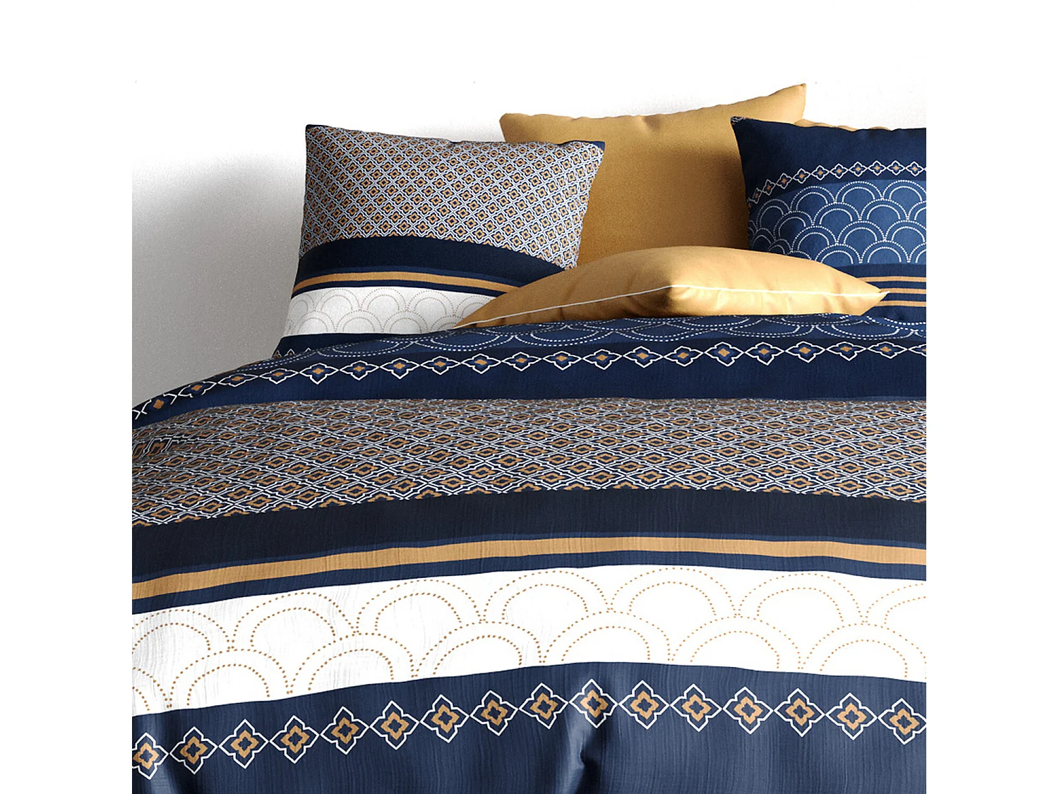 Parure housse de couette kalypso coton imprimée