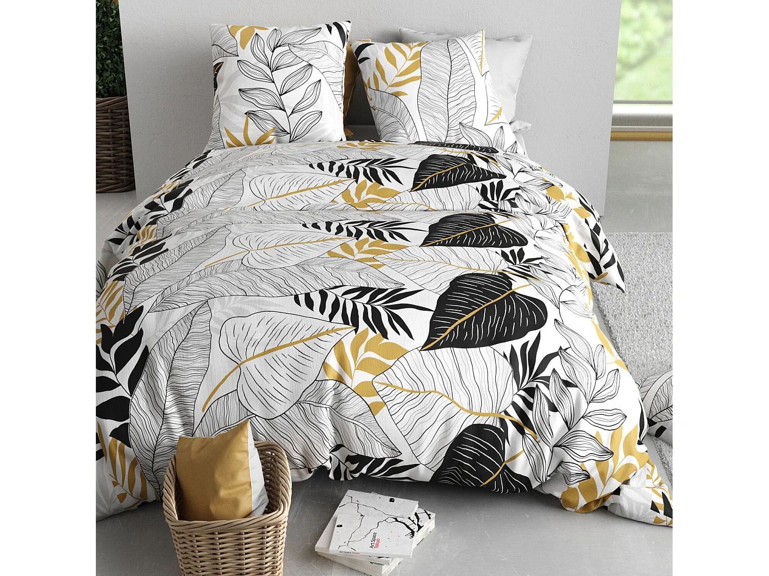 Parure housse de couette moana coton imprimée