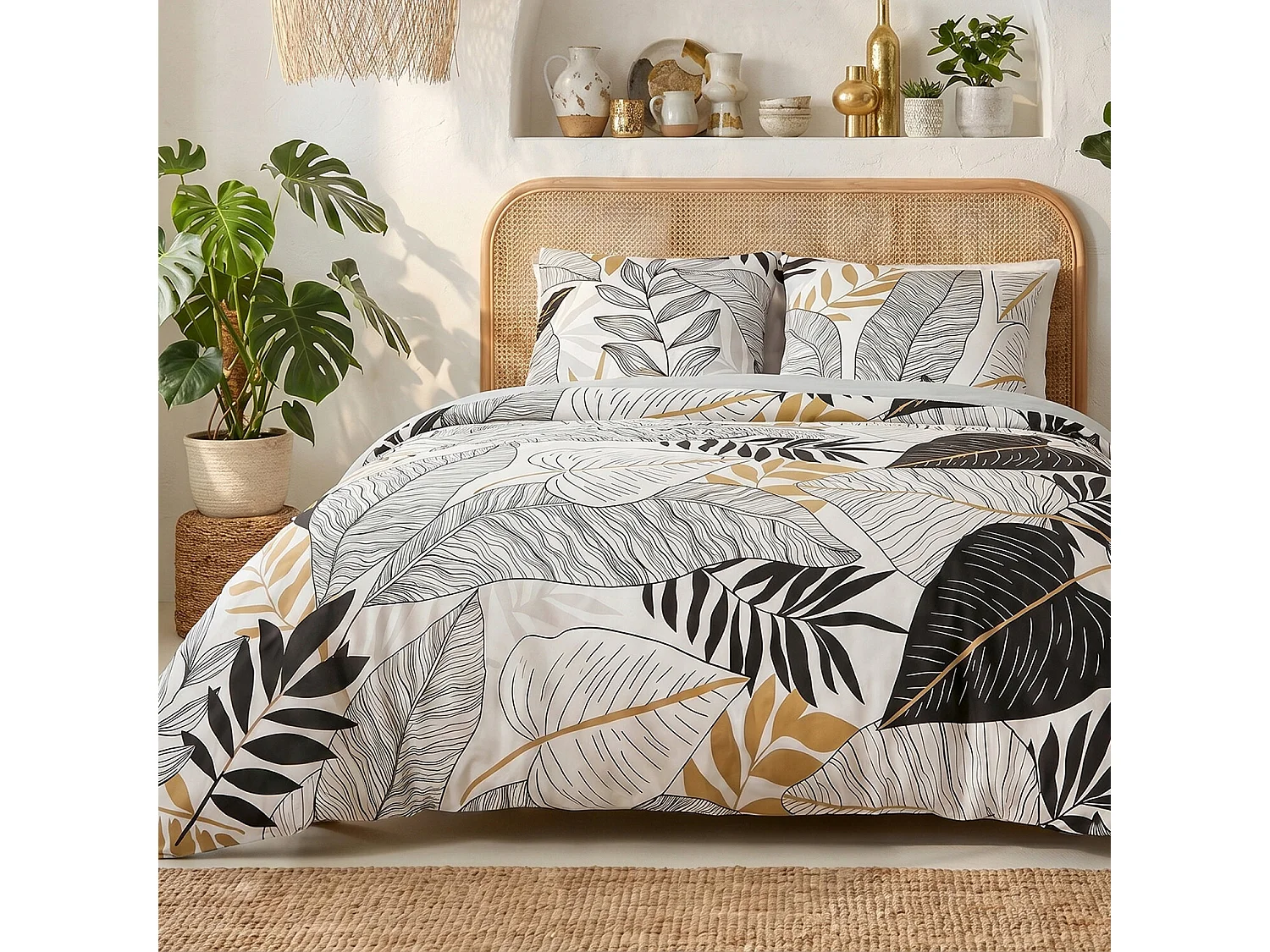Parure housse de couette moana coton imprimée