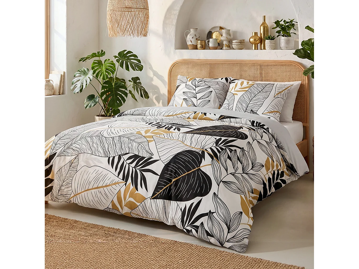 Parure housse de couette moana coton imprimée