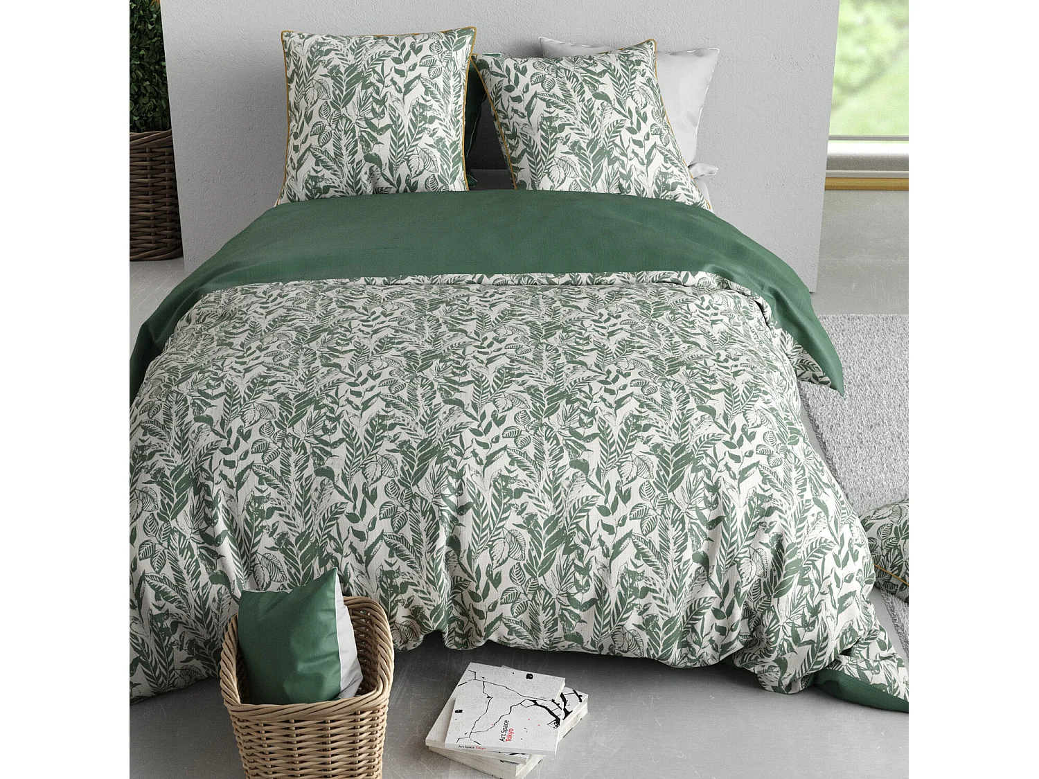 Parure housse de couette mangrove coton imprimée