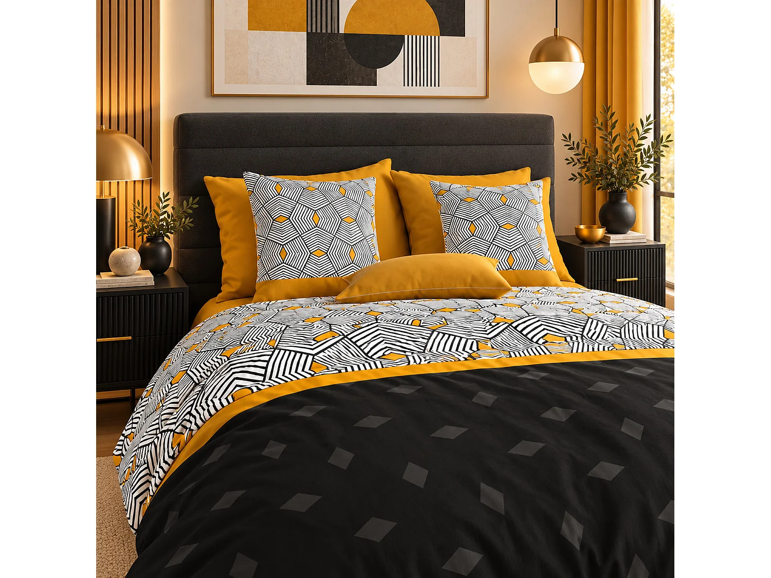 Parure Housse De Couette Faro Coton 57 Fils