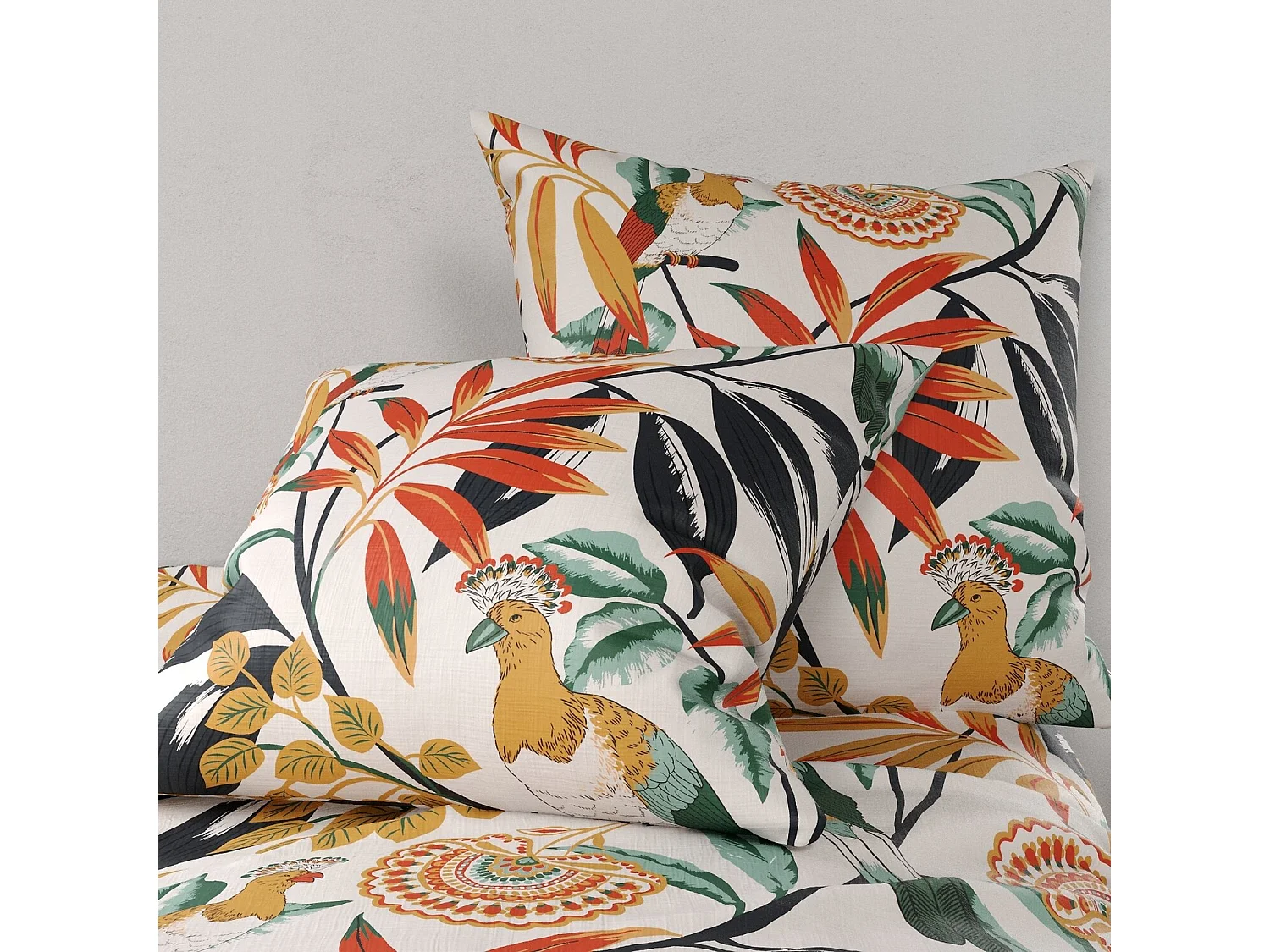 Parure Housse De Couette Ninon 100% Coton Imprimée