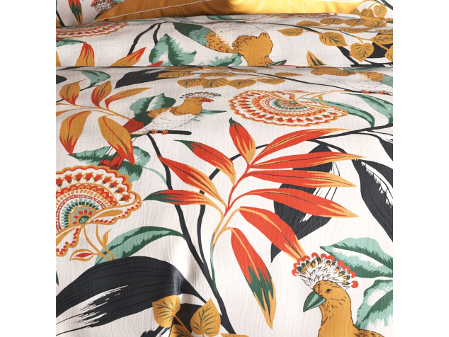 Parure Housse De Couette Ninon 100% Coton Imprimée