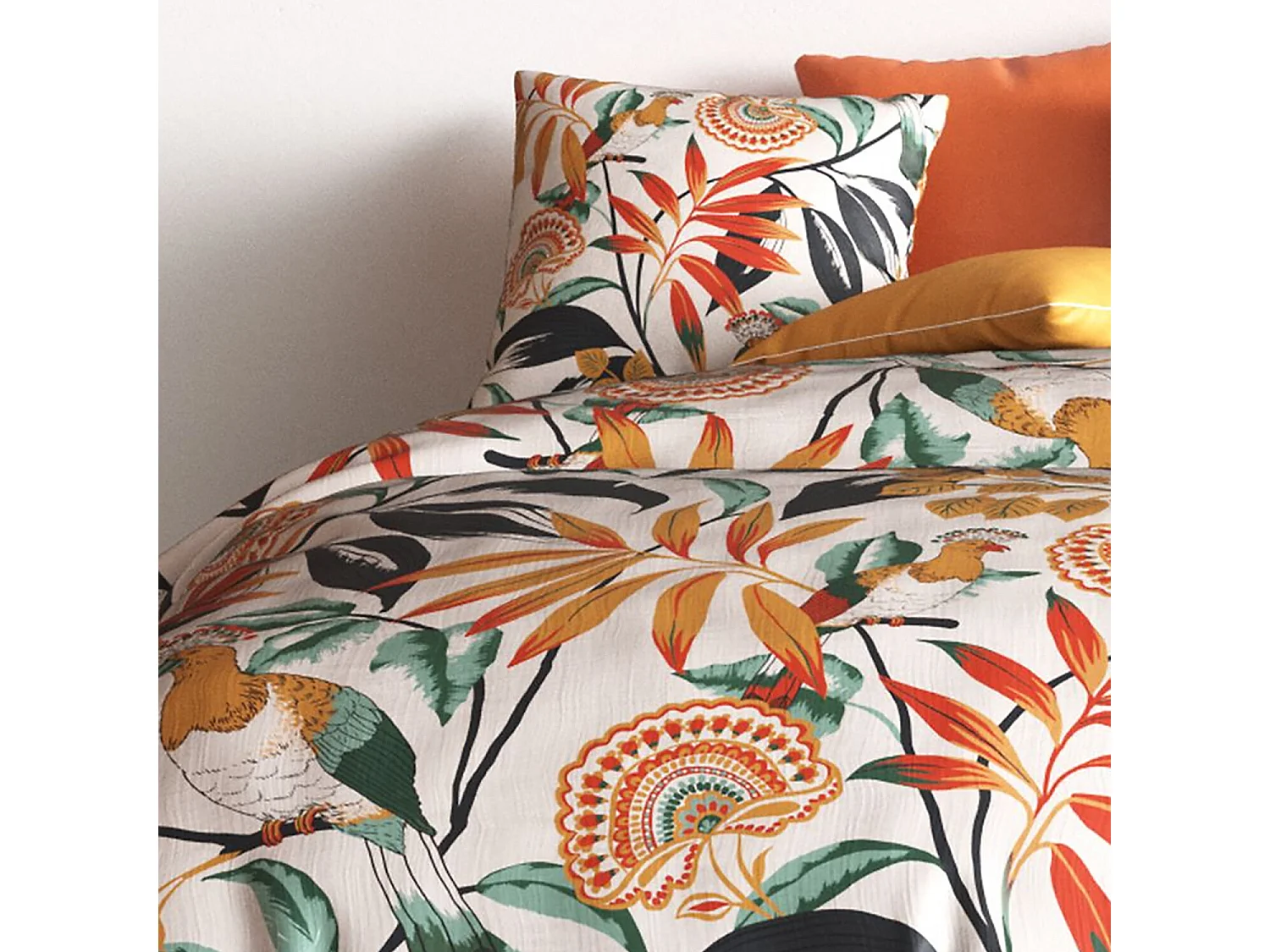 Parure Housse De Couette Ninon 100% Coton Imprimée