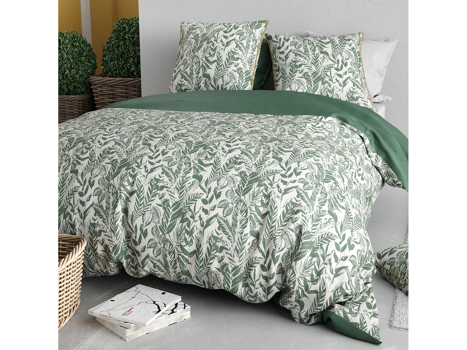 Parure housse de couette mangrove coton imprimée