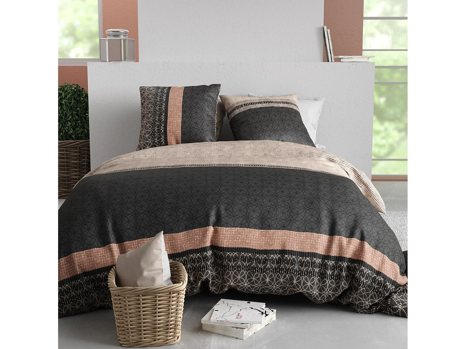 Parure housse de couette OBSI Coton 57 fils