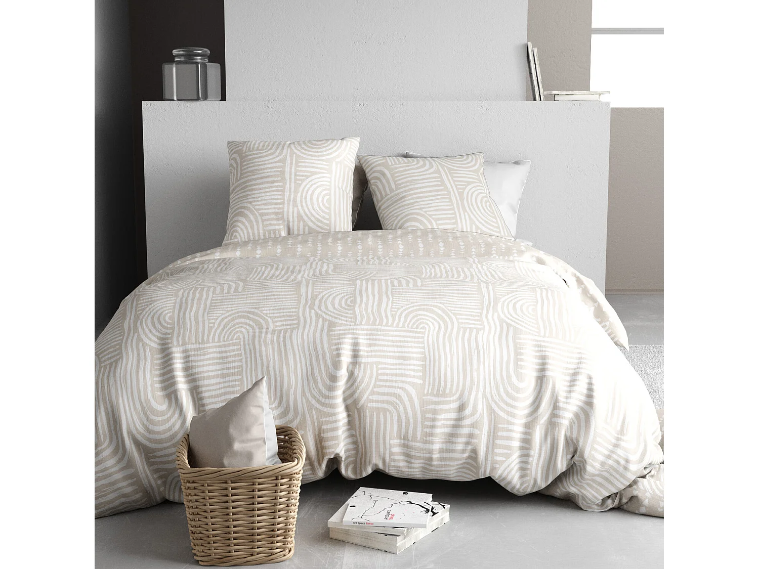 Parure housse de couette fado coton imprimée