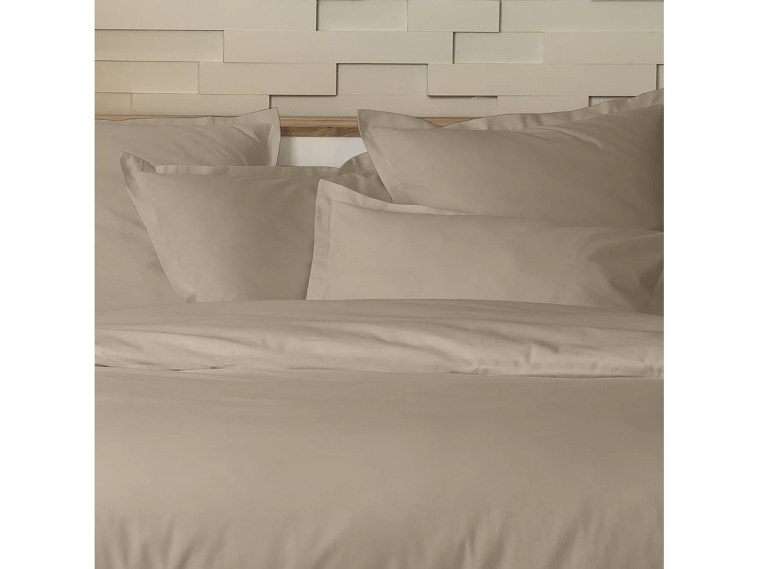 Parure Housse De Couette 100% Percale De Coton Lin