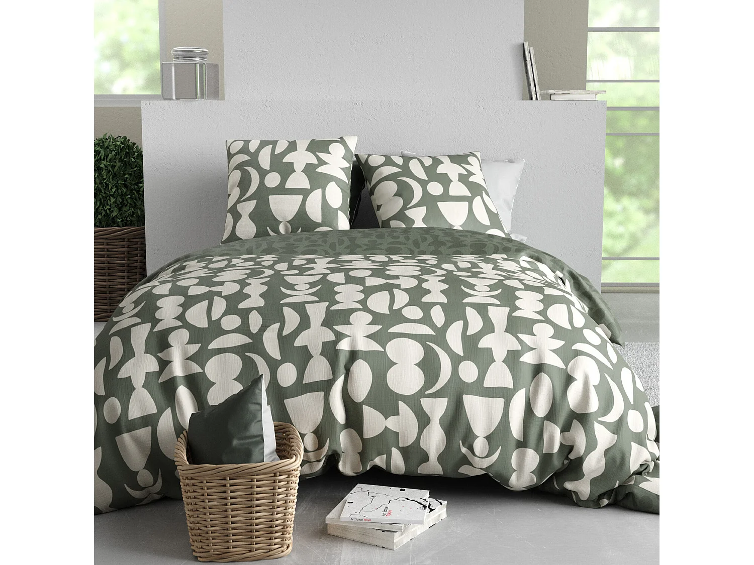 Parure Housse De Couette  Lune 100% Coton Imprimée