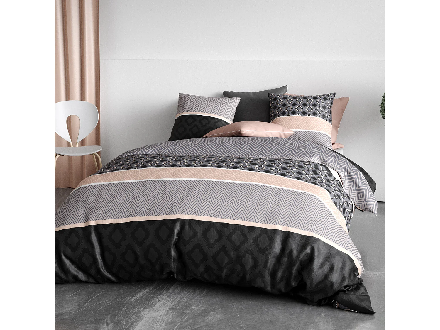 Parure Housse De Couette Kea 100% Coton Imprimée