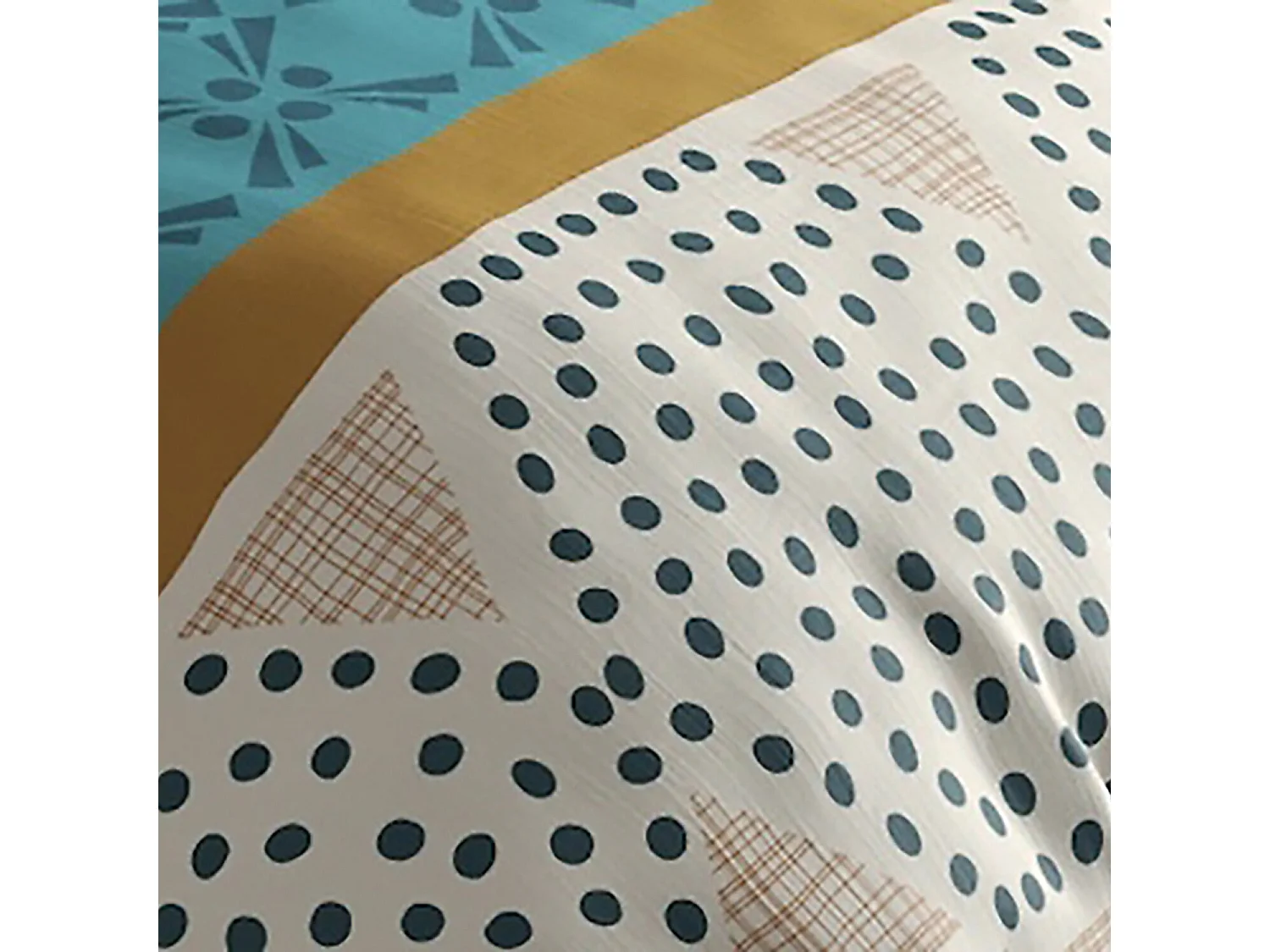 Parure Housse De Couette Oda 100% Coton Imprimée
