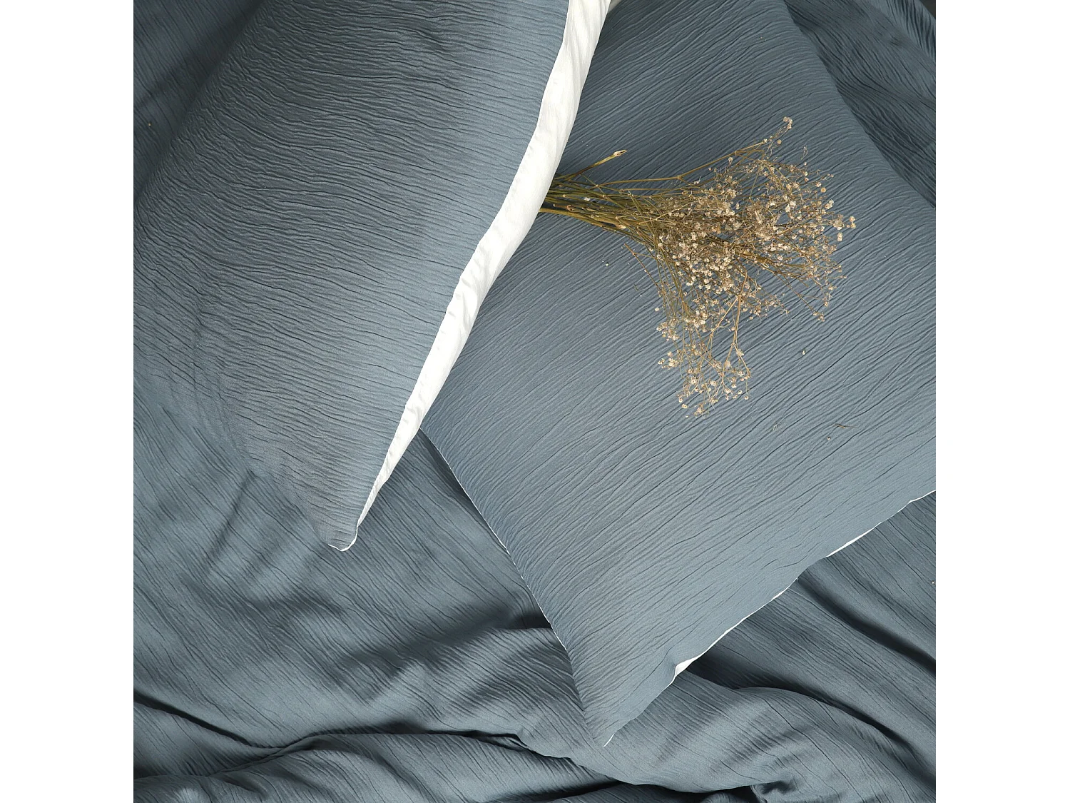 Parure Housse De Couette Gaze De Microfibre Bicolore