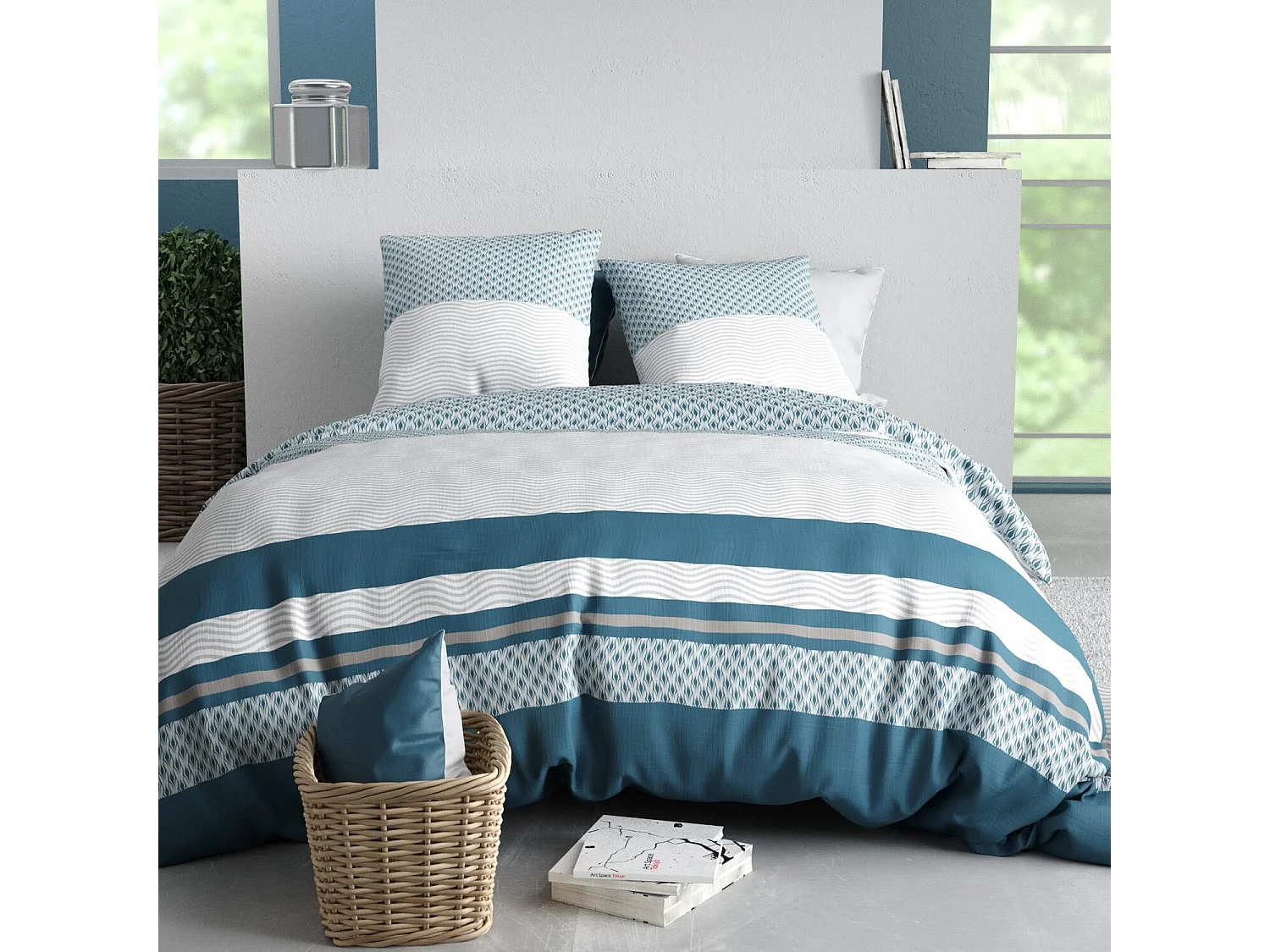 Parure housse de couette NOCTURNE Coton 57 fils