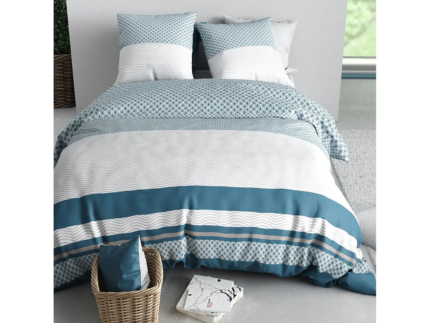 Parure housse de couette NOCTURNE Coton 57 fils