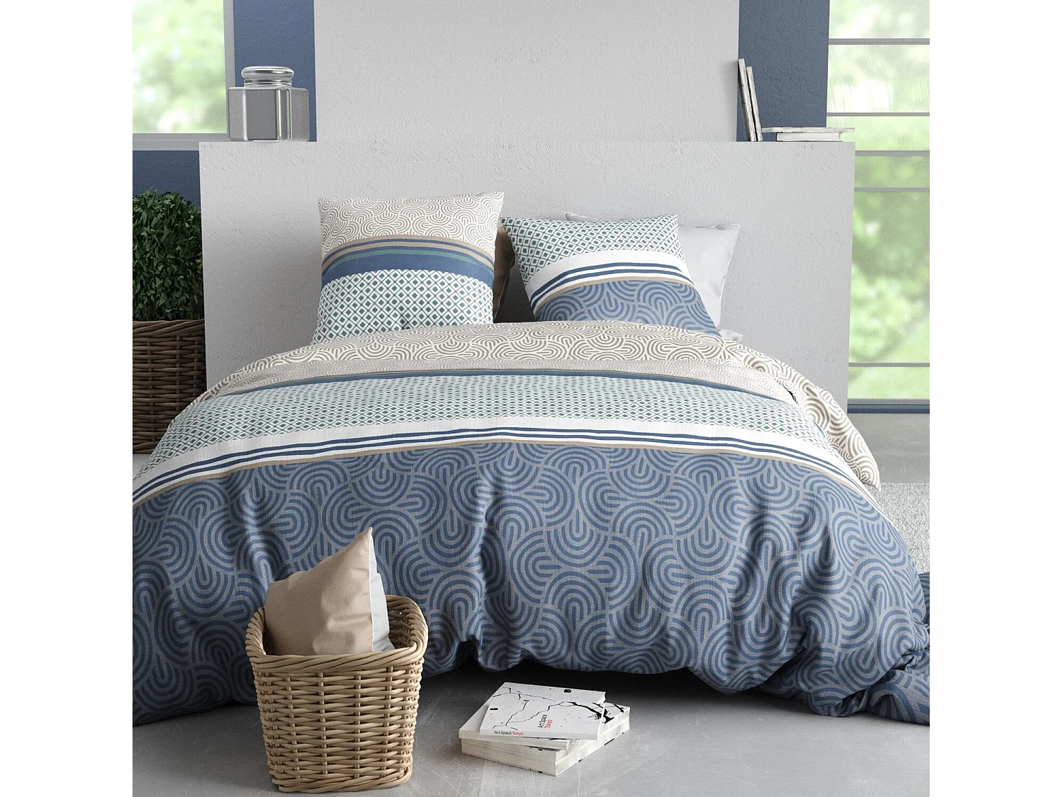 Parure housse de couette CANOPEE Coton 57 fils