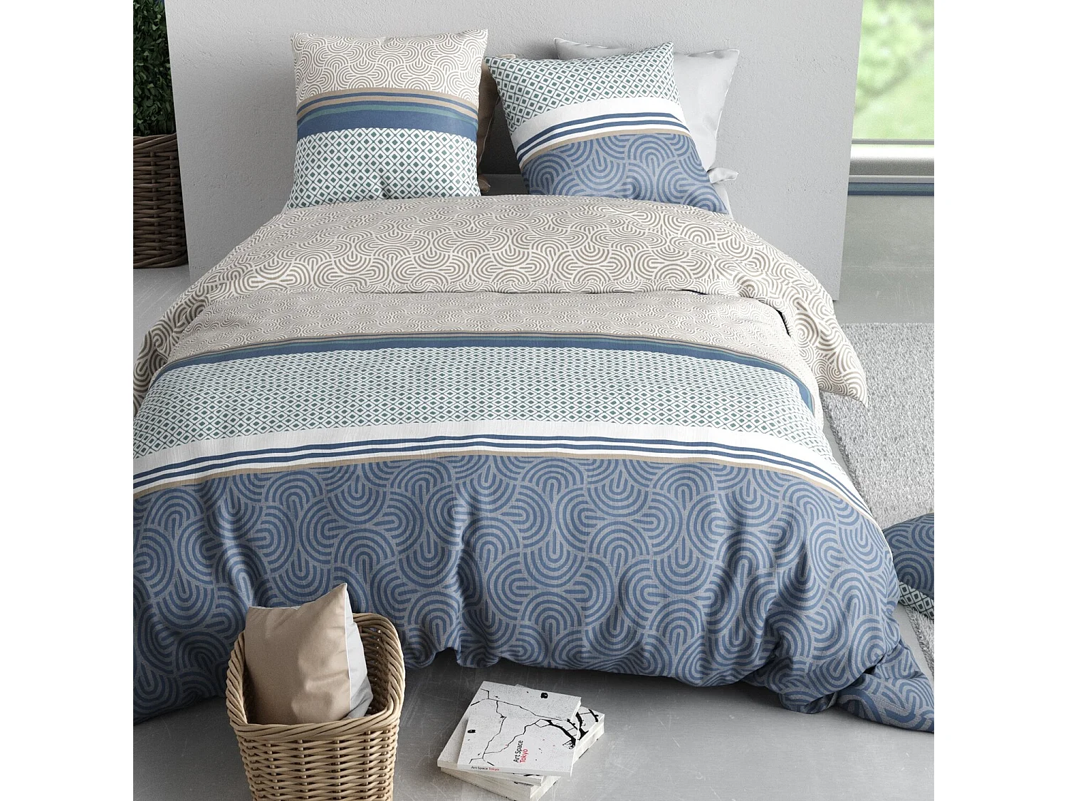 Parure housse de couette CANOPEE Coton 57 fils