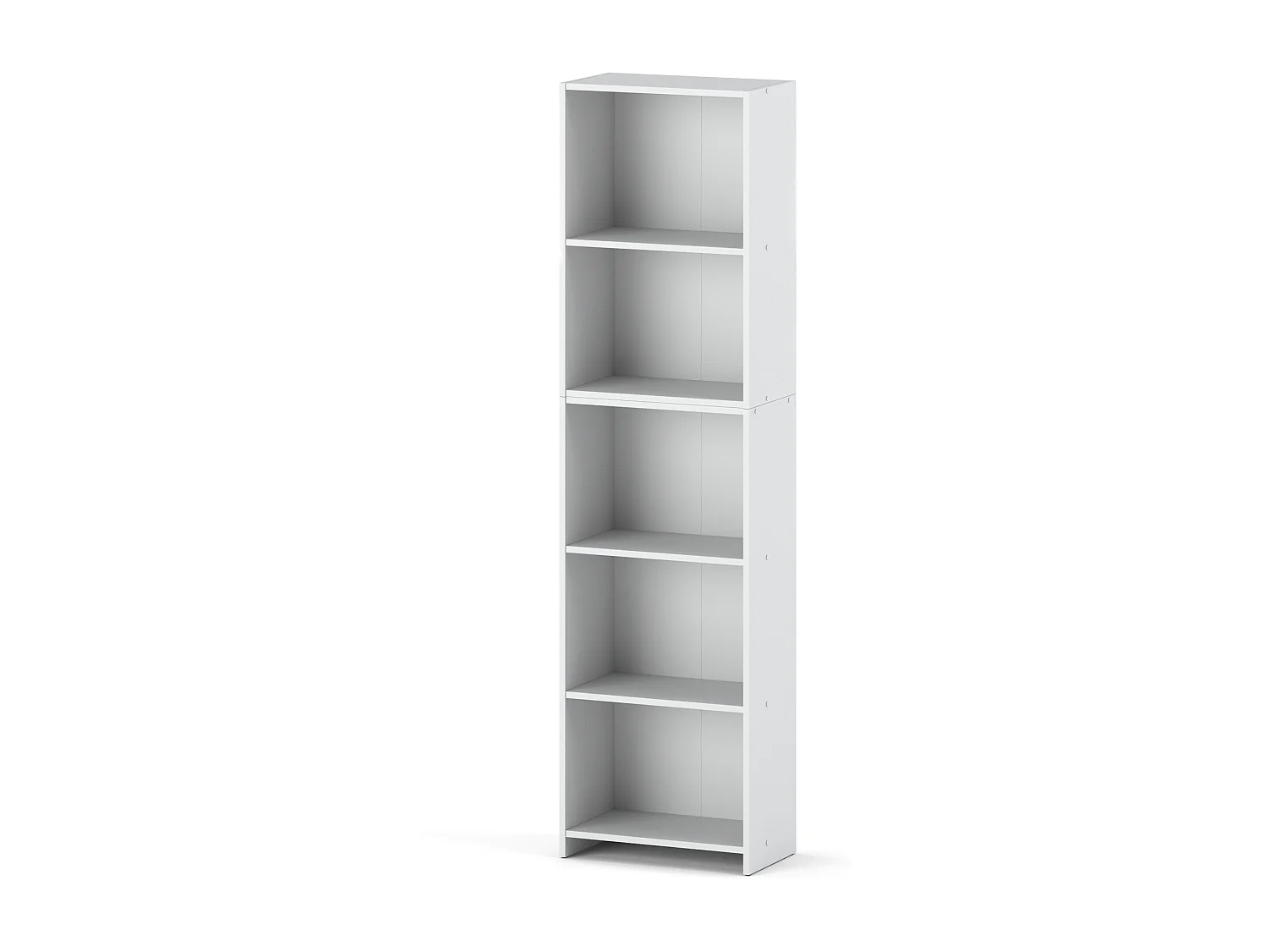 Étagère à livres Blanche 50x30x189cm avec 5 étagères – Meuble de rangement pour classeurs et dossiers