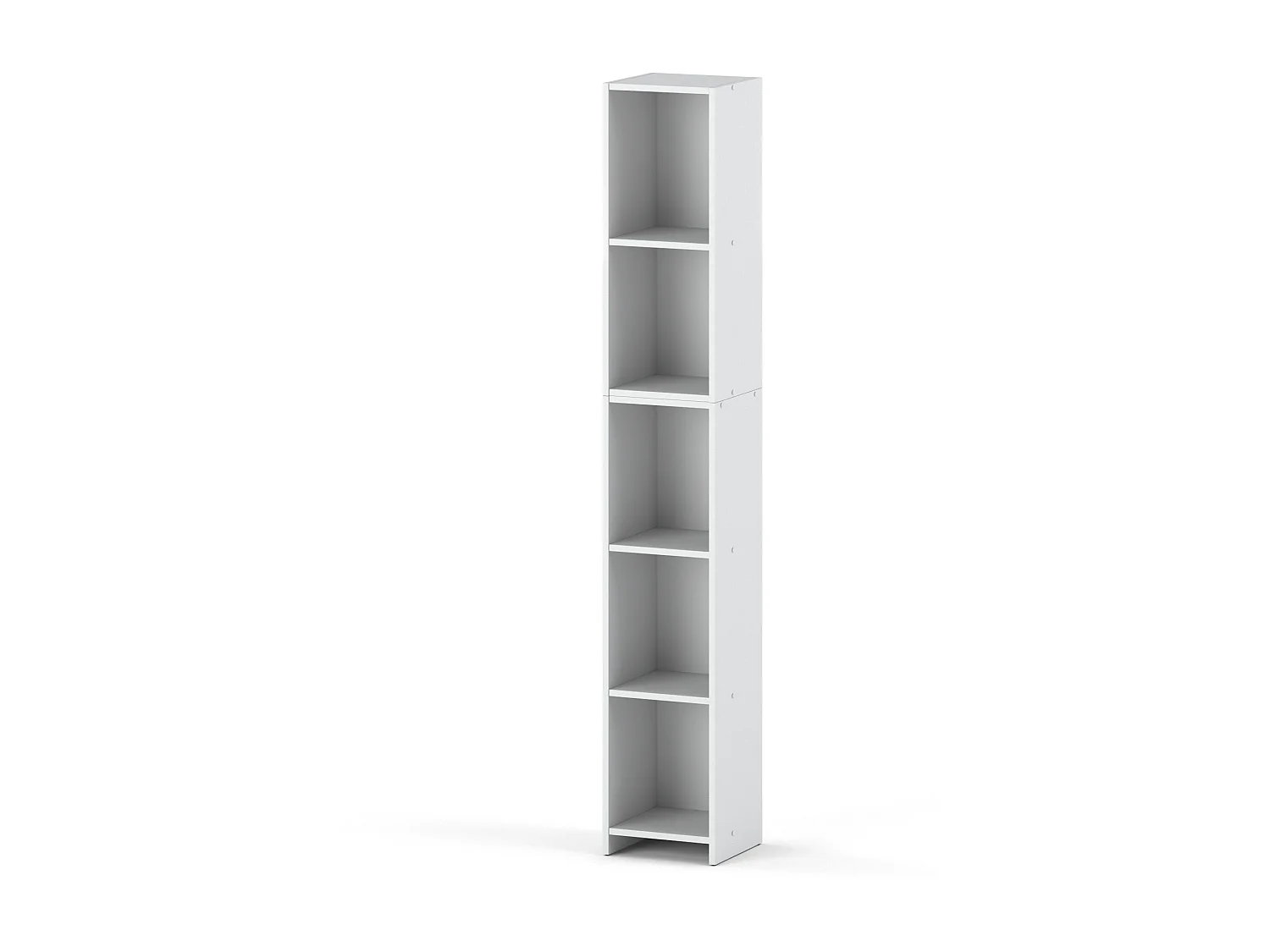 Bibliothèque blanche 30x30x189cm avec 5 étagères, armoire pour classeurs