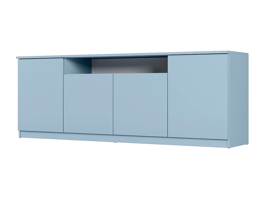Commode moderne 200 cm avec système push-to-open, grande armoire de rangement pour salon quincaillerie de haute qualité