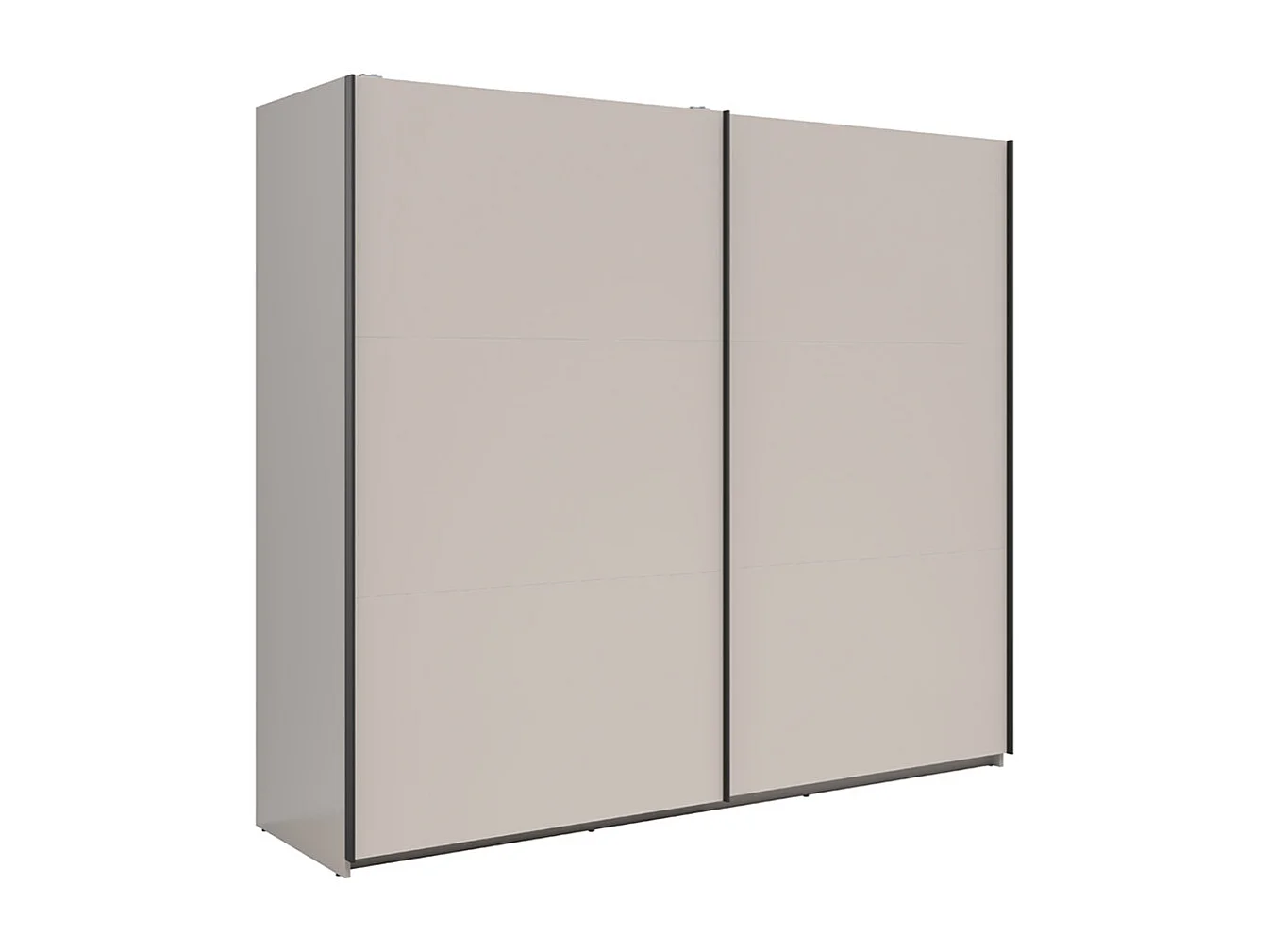 Armoire placard à 2 portes coulissantes coloris Beige Kashmir - Longueur 220 x Profondeur 60 x Hauteur 195,5 cm