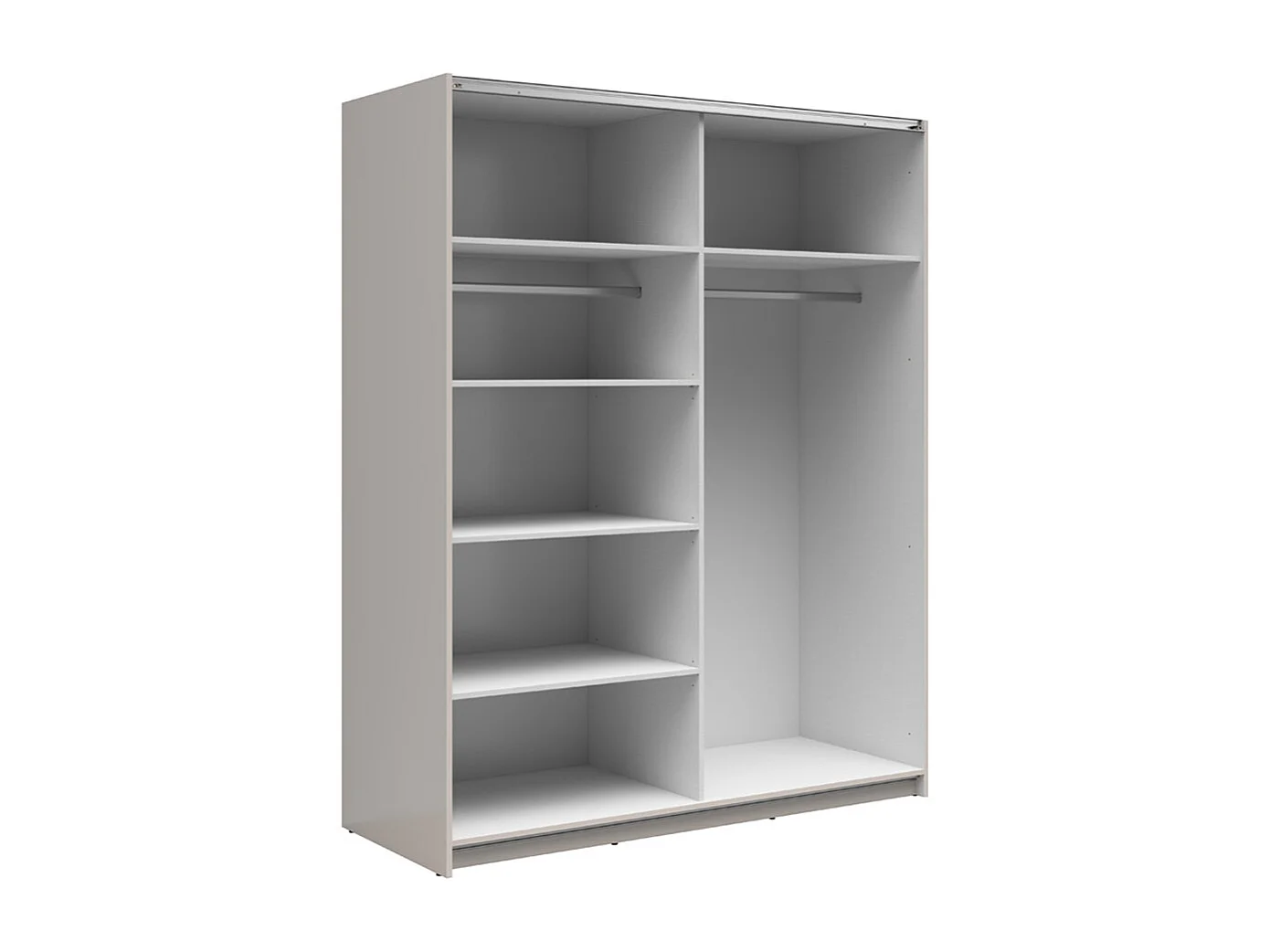 Armoire placard à 2 portes coulissantes coloris Beige Kashmir - Longueur 153,5 x Profondeur 60 x Hauteur 195,5 cm