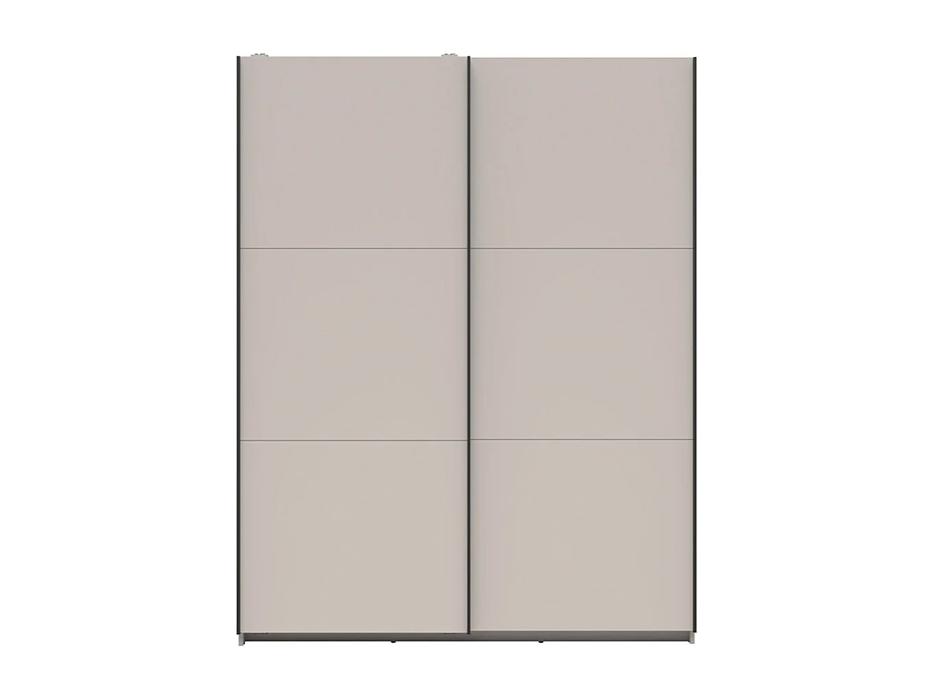 Armoire placard à 2 portes coulissantes coloris Beige Kashmir - Longueur 153,5 x Profondeur 60 x Hauteur 195,5 cm