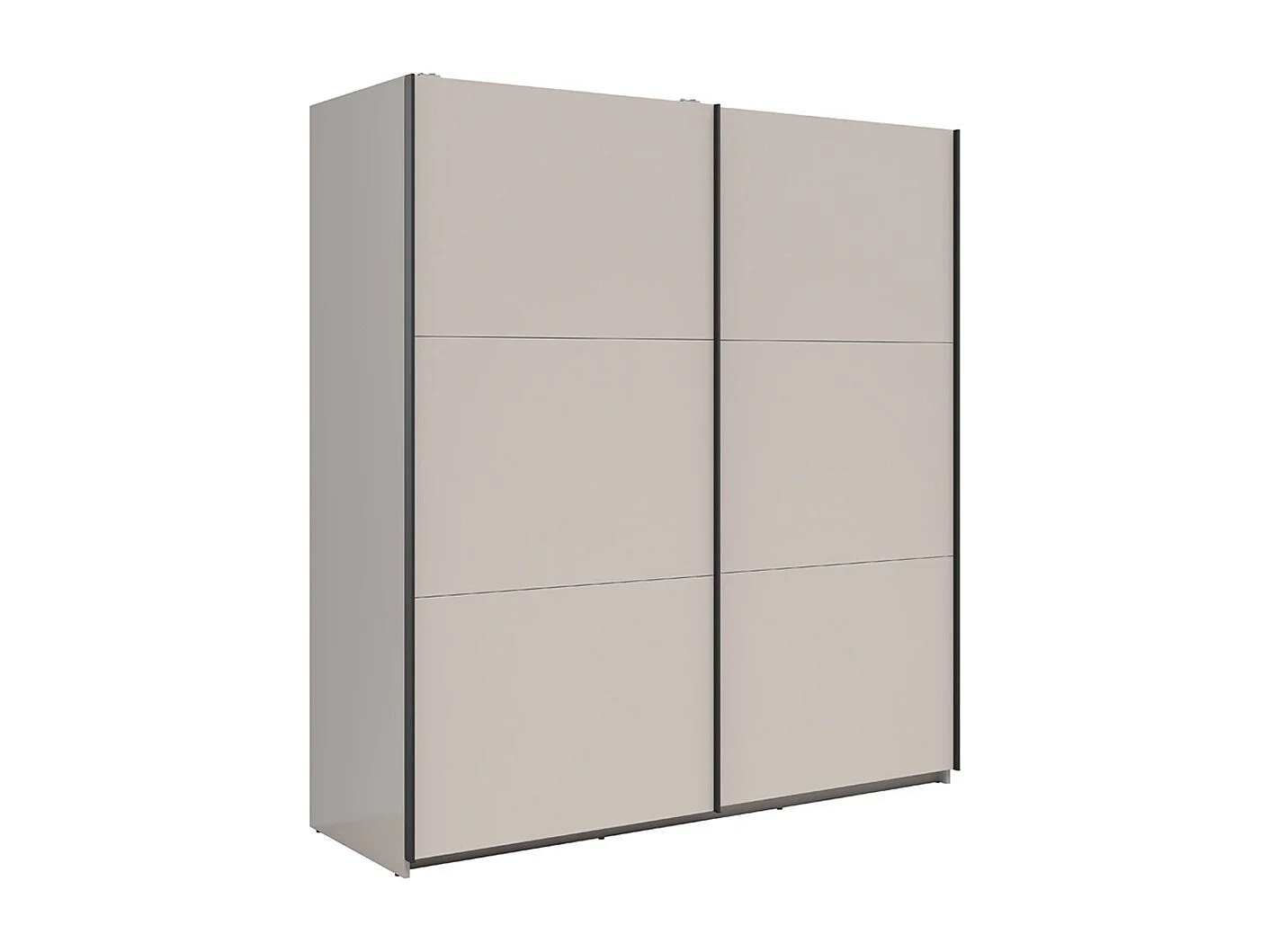 Armoire placard à 2 portes coulissantes coloris Beige Kashmir - Longueur 183 x Profondeur 60 x Hauteur 195,5 cm
