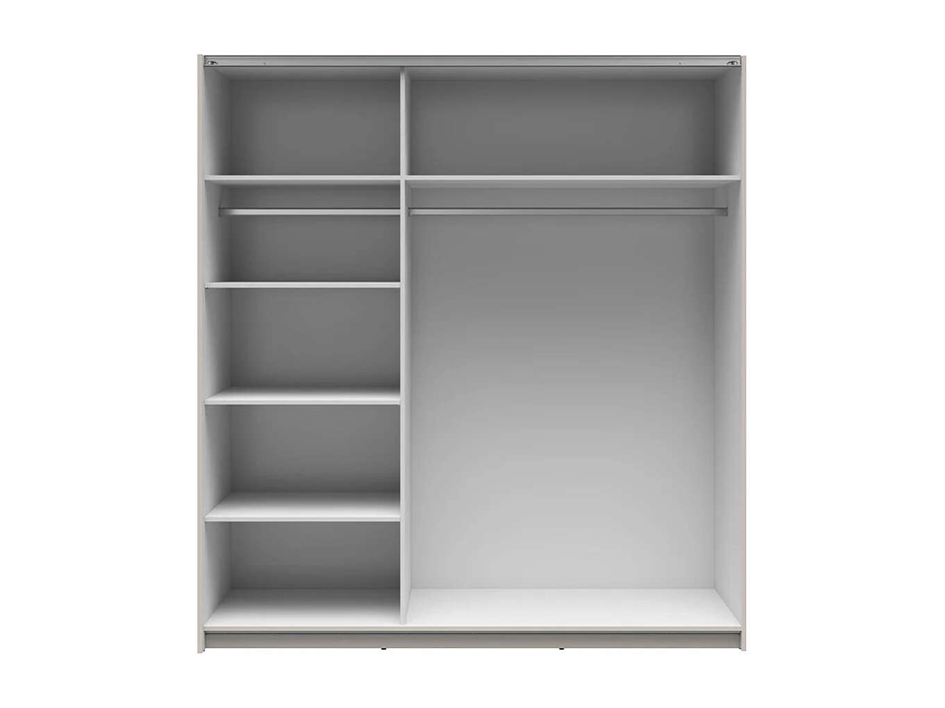 Armoire placard à 2 portes coulissantes coloris Beige Kashmir - Longueur 183 x Profondeur 60 x Hauteur 195,5 cm