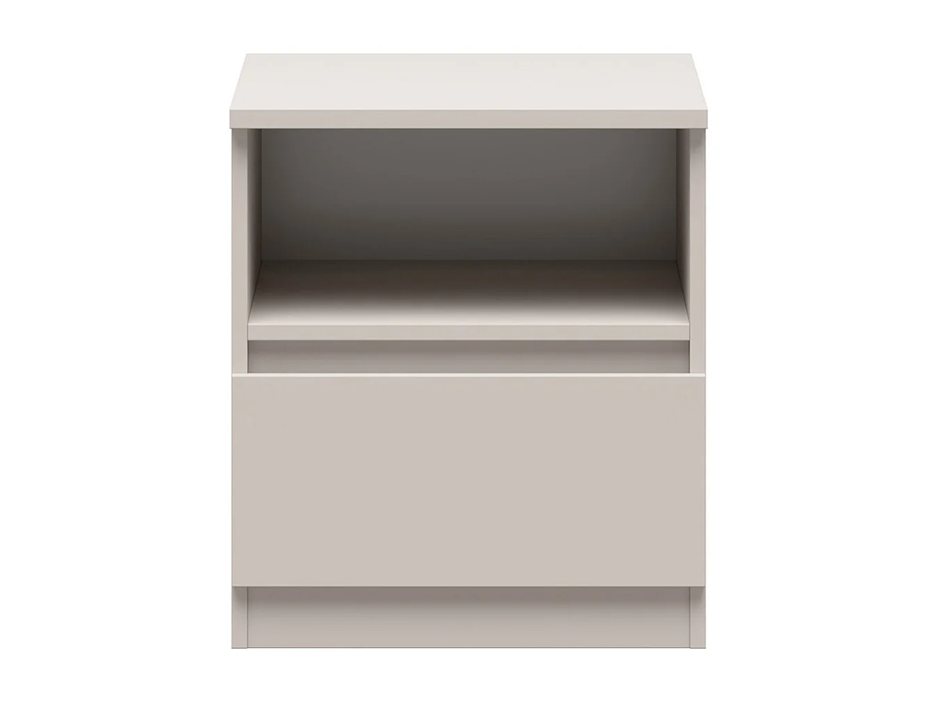 Table de chevet table de nuit avec 1 tiroir coloris Beige- Longueur 45 x Profondeur 45 x Hauteur 50,5 cm