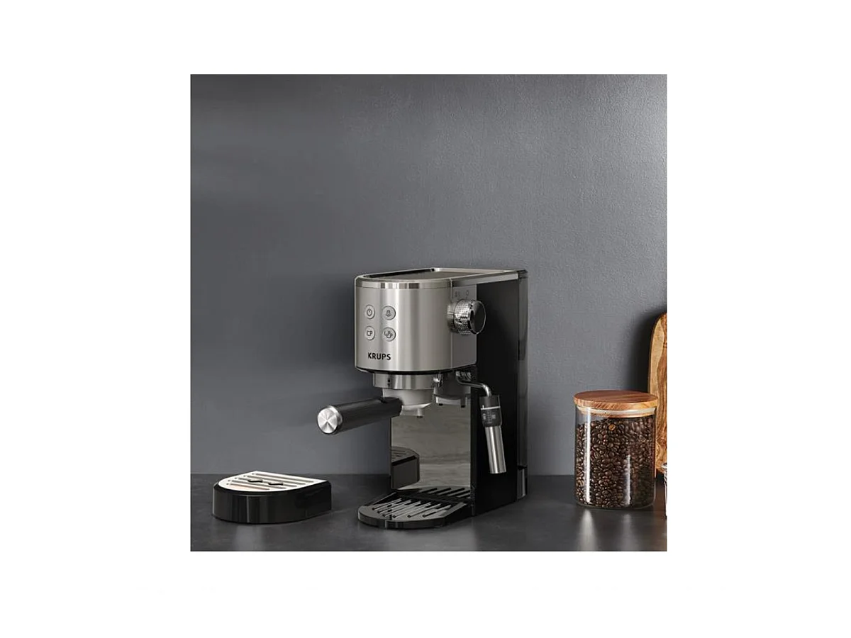 Krups Machine à expresso 15 bars inox/noir - XP444C10
