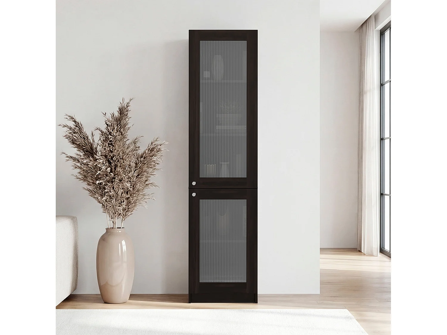 Copenhague Estante alto com portas elegantes para armazenamento