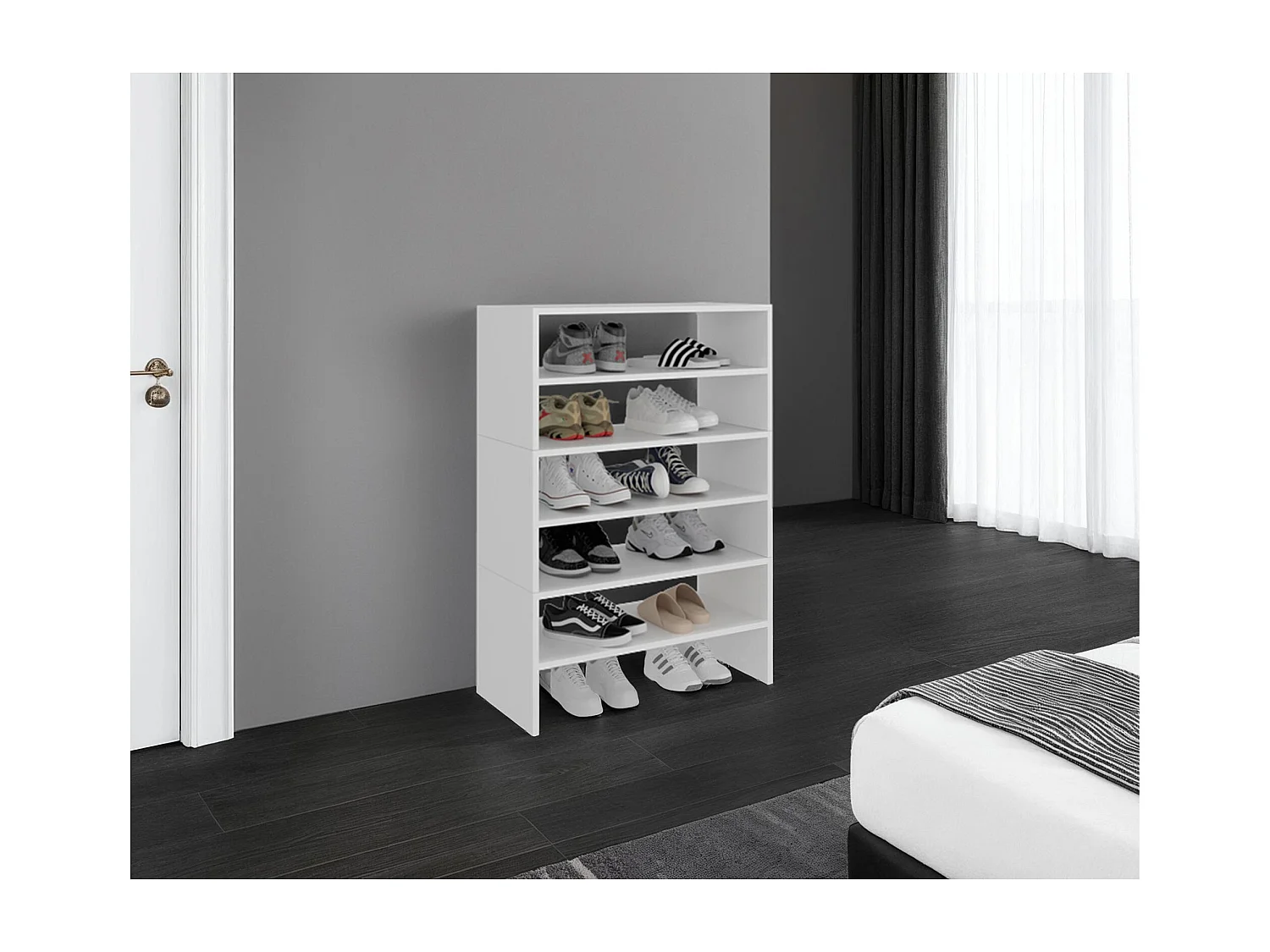 Meuble à Chaussures Berlin avec Étagères Maison Moderne