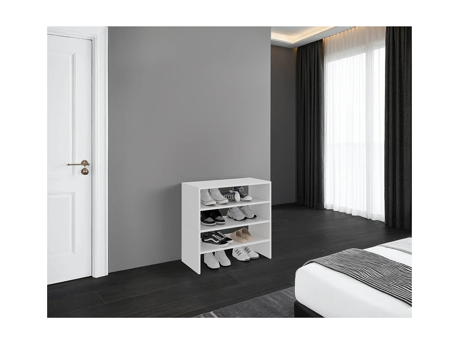 Meuble à Chaussures Berlin avec Étagères Maison Moderne