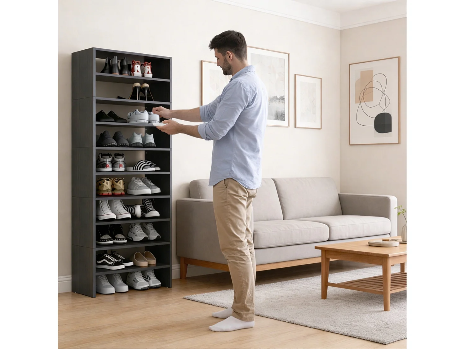 Combo Meuble à Chaussures Milan Design Fonctionnel