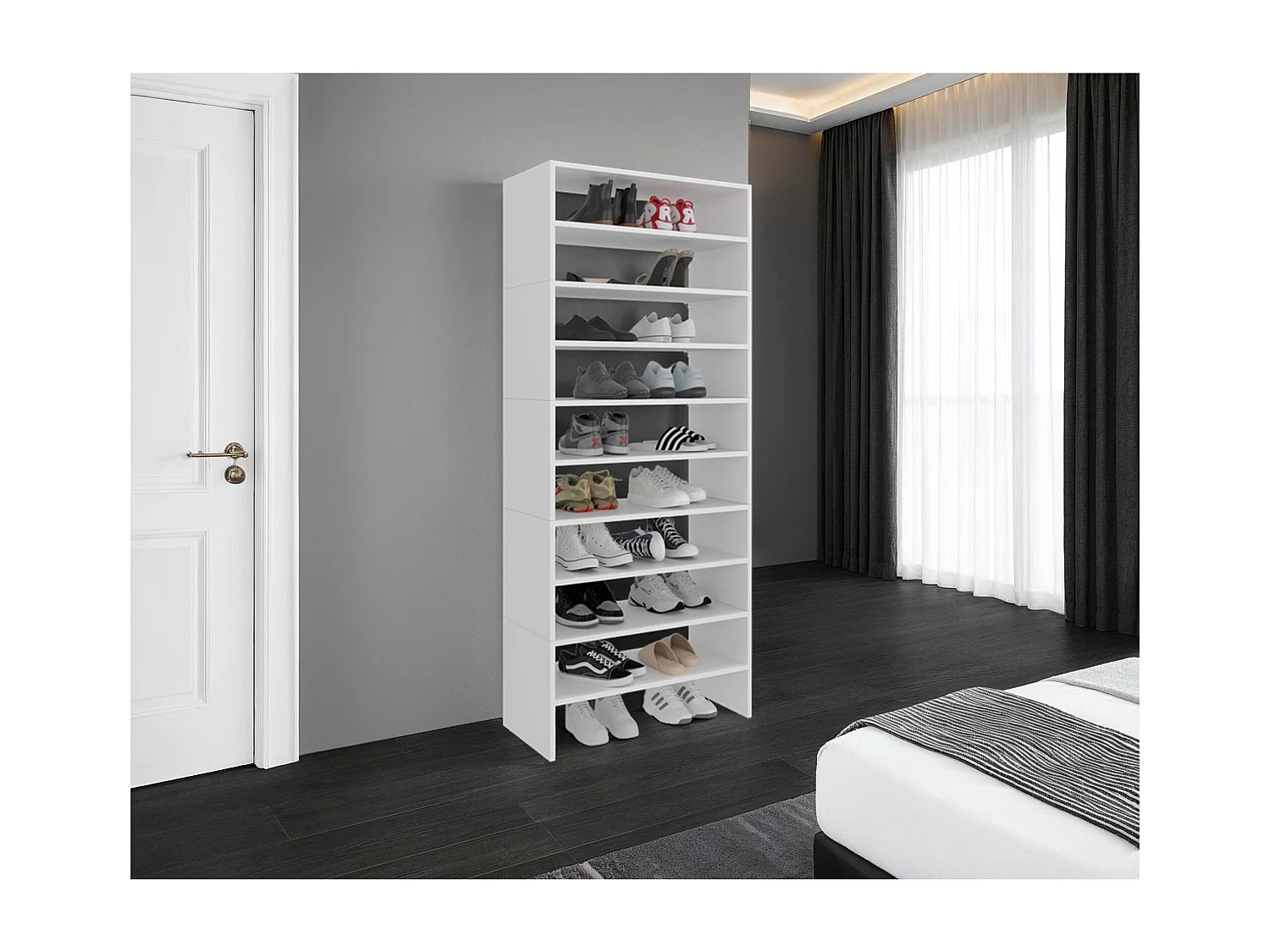 Meuble à Chaussures Berlin avec Étagères Maison Moderne