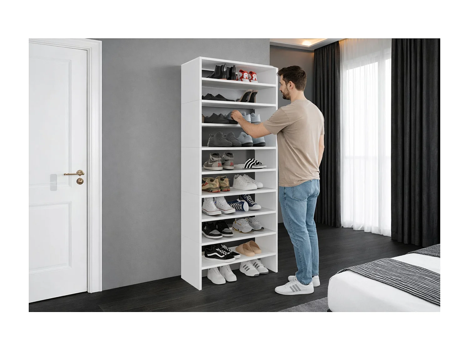 Meuble à Chaussures Berlin avec Étagères Maison Moderne