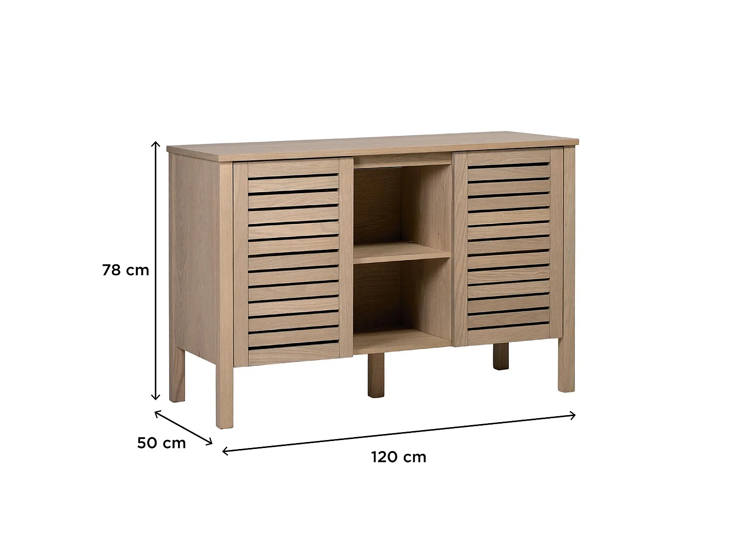 Ensemble TALIX 120cm chêne double vasque, robinets et miroir