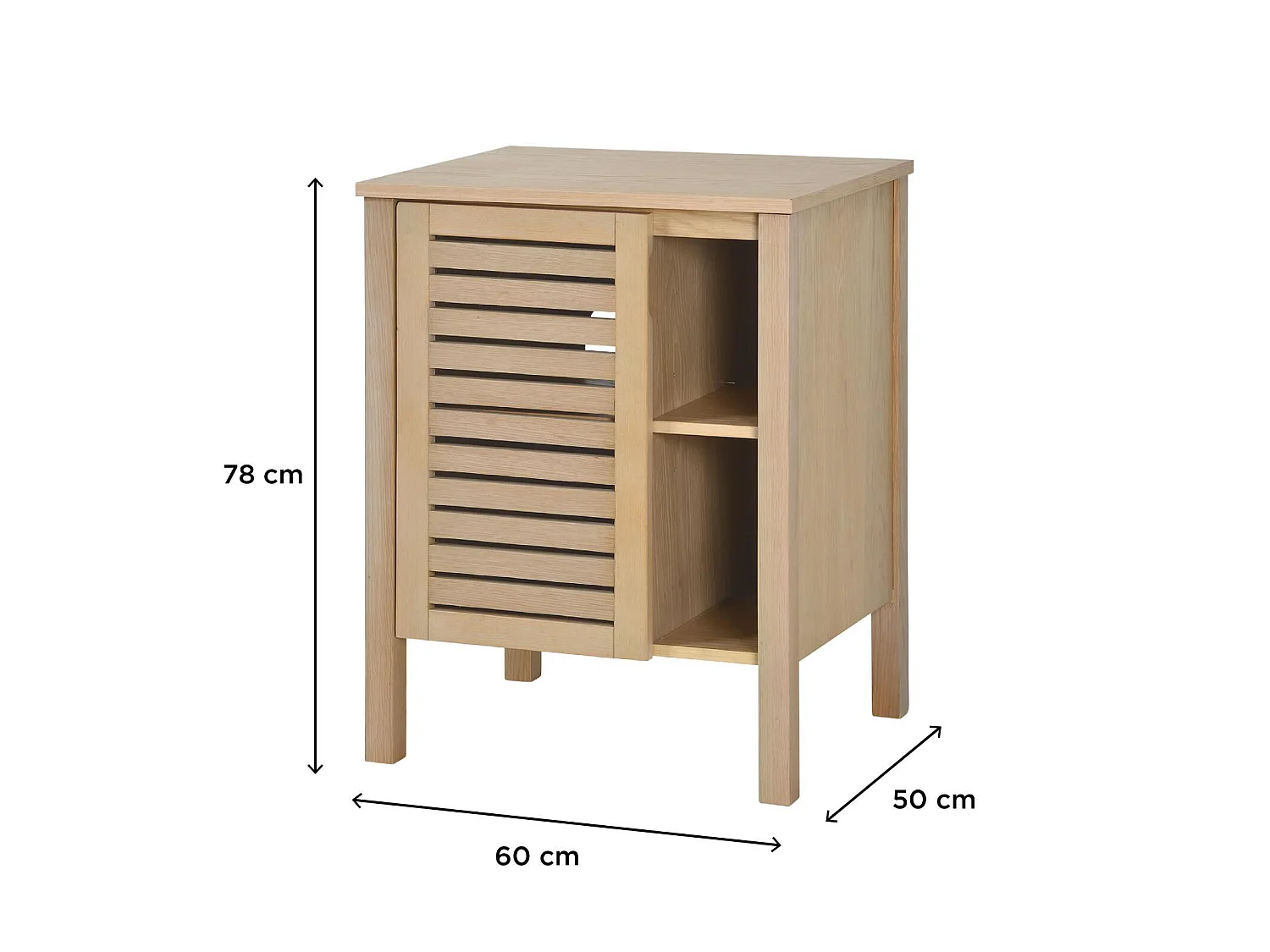 Badset 60cm Eiche, Waschbecken, Armatur und Spiegel TALIX